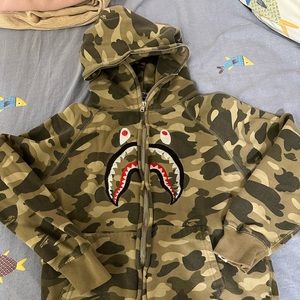 AAPE BY *A BATHING APE Shark full zip camo Jacket